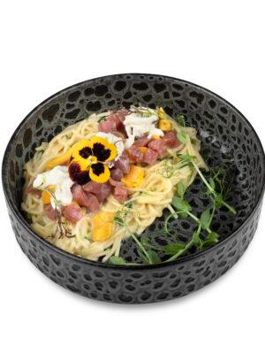Паста с тунцом и манго